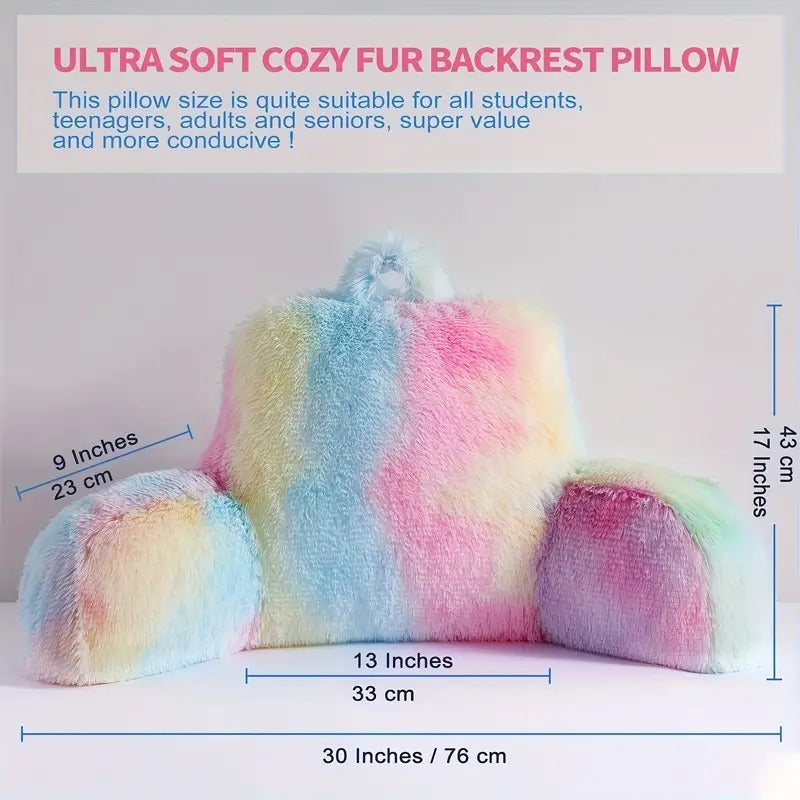 Premium Rainbow Color Stuffed Back Support Pillow