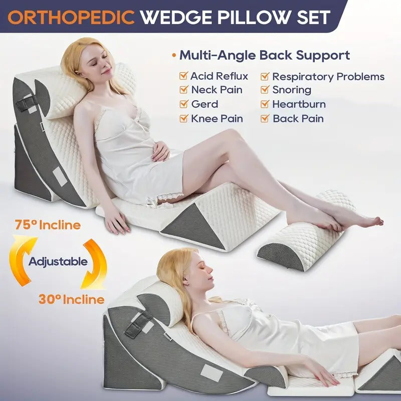 Orthopedic bed wedge-shaped pillow set, Leg Elevation Pillow