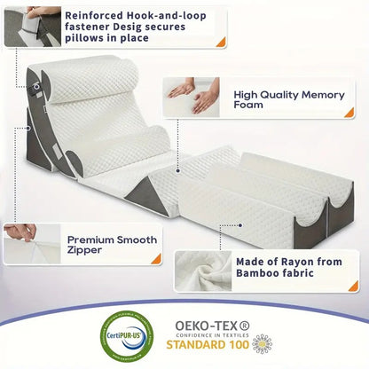 Orthopedic bed wedge-shaped pillow set, Leg Elevation Pillow