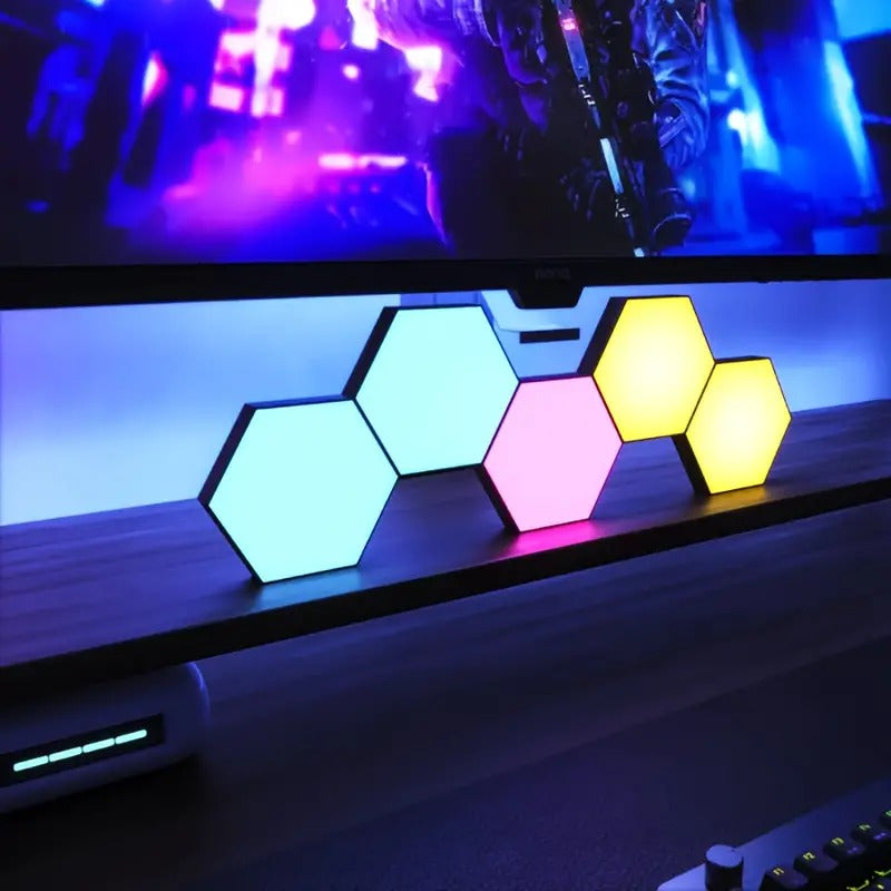 Smart LED Hexagonal Light, RGB Color Changing Indoor Wall Light