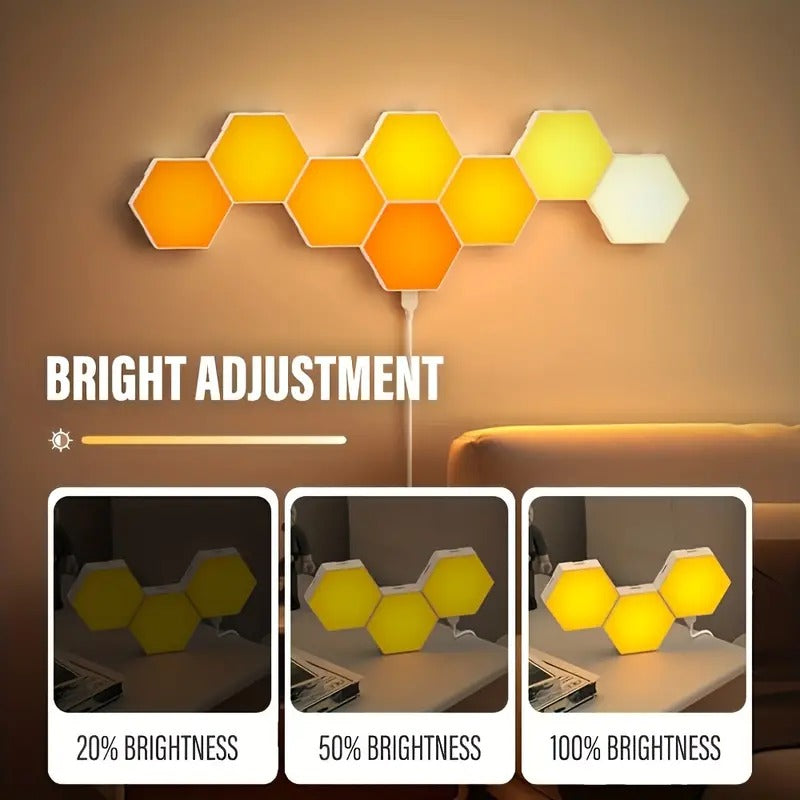 Smart LED Hexagonal Light, RGB Color Changing Indoor Wall Light