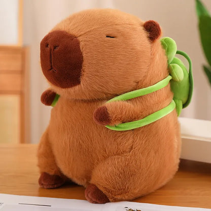 Capybara With Turtle Backpack Plush Toy