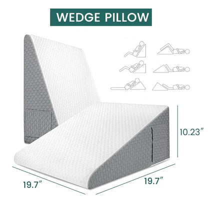 Wedge Pillow for Sleeping, Triangle Elevated Pillow