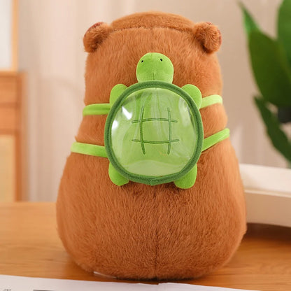 Capybara With Turtle Backpack Plush Toy